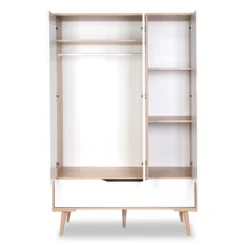 Babykamer Marloes Naturel: Ledikant, Commode & 3-Deurskast 14 Babykamer Marloes Naturel: Ledikant, Commode & 3-Deurskast -Beste Babyproducten 3 deurskast marloes 3