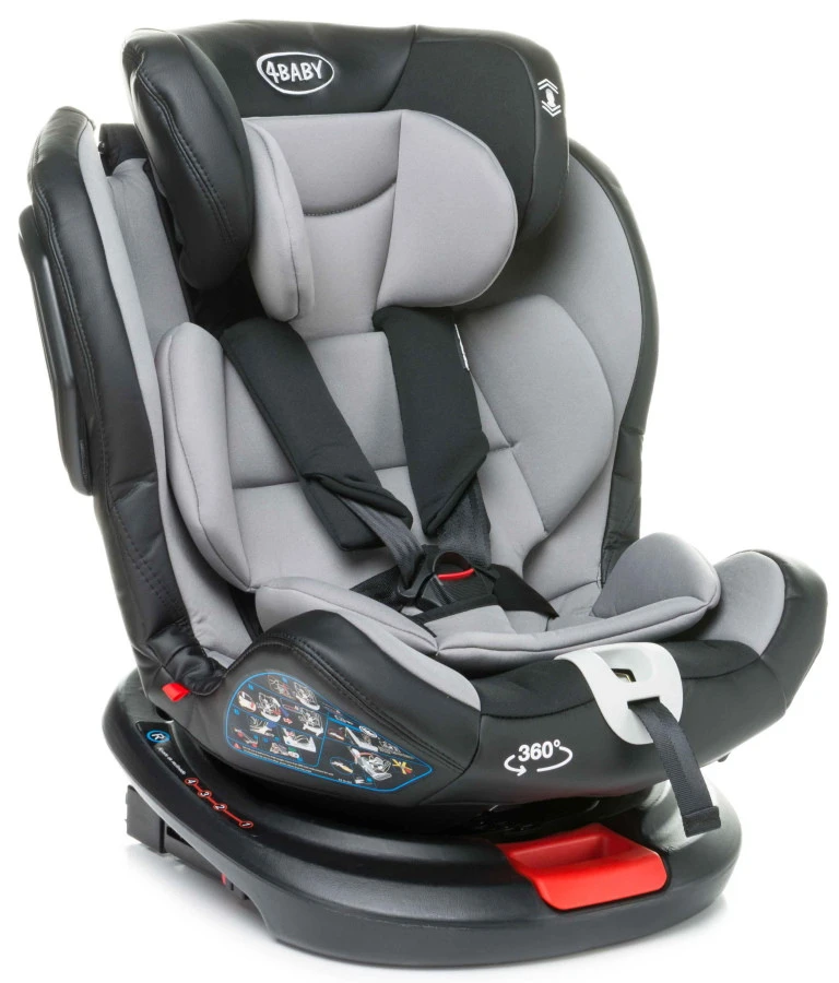 4Baby Roto-Fix Light Grey 360º 0-36 Kg Isofix Autostoel 9 4Baby Roto-Fix Light Grey 360º 0-36 Kg Isofix Autostoel - Afbeelding 9