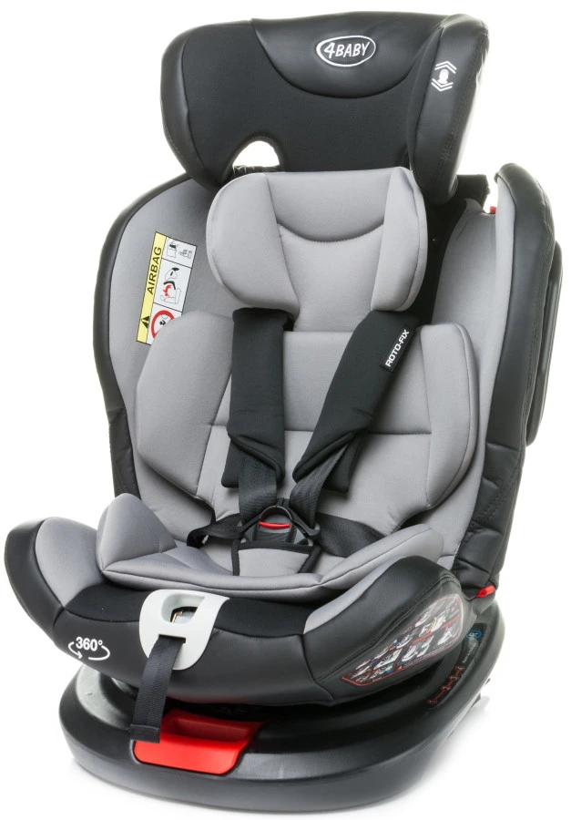4Baby Roto-Fix Light Grey 360º 0-36 Kg Isofix Autostoel 3 4Baby Roto-Fix Light Grey 360º 0-36 Kg Isofix Autostoel - Afbeelding 3