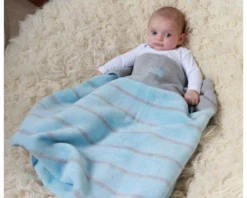 Zaffiro Grijs & Lichtblauw Gestreept 75 X 100 Cm Wiegdeken 15205 -Beste Babyproducten 68e9dc2c002bf90b5102e16c 4