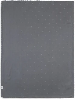 Jollein Pointelle Storm Grey 100 X 150 Cm Ledikantdeken 516-522-66064 -Beste Babyproducten Deken Ledikant 100x150cm Pointelle Storm Grey 2