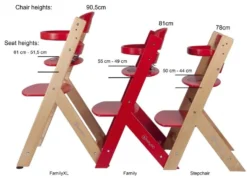 Babygo Family Naturel Meegroei Kinderstoel 5851 -Beste Babyproducten Difference Height Stepchair Family FamilyXL 4
