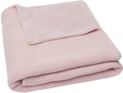 Jollein Basic Knit Pale Pink / Fleece 100 X 150 Cm Ledikantdeken 517-522-65310
