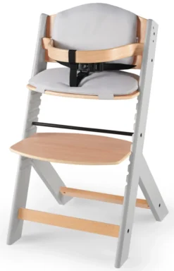Kinderkraft Enock Grijs/Naturel Houten Kinderstoel Met Zitverkleiner KHENOC0PGRY0000 -Beste Babyproducten Kinderkraft Enock Grey Kinderstoel met Zitverkleiner KHENOC0PGRY0000 2