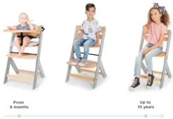 Kinderkraft Enock Grijs/Naturel Houten Kinderstoel Met Zitverkleiner KHENOC0PGRY0000 -Beste Babyproducten Kinderkraft Enock Grey Kinderstoel met Zitverkleiner KHENOC0PGRY0000 6