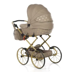 Tako Mini Imperial Vintage Beige/Gold Poppen Kinderwagen Incl. Tas 02 -Beste Babyproducten Tako Mini Imperial Vintage Beige Gold Poppen Kinderwagen incl. Tas 02 2