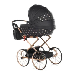 Tako Mini Imperial Vintage Black/Rose Poppen Kinderwagen Incl. Tas 04 -Beste Babyproducten Tako Mini Imperial Vintage Black Rose Poppen Kinderwagen incl. Tas 04 2