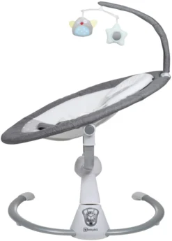 Babygo Homey Set Grey Babyschommel En Kinderstoel 19022 -Beste Babyproducten babygo homey grey swing babyschommel 109 2 5 1 1
