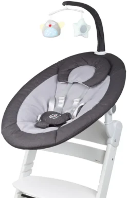 Babygo Homey Set Black/White Babyschommel En Kinderstoel 19014 -Beste Babyproducten babygo homey set dark greywhite babyschommel en kinderstoel 19014 3