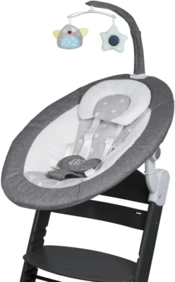 Babygo Homey Set Grey/Black Babyschommel En Kinderstoel 19023 -Beste Babyproducten babygo homey set greyblack babyschommel en kinderstoel 19023 3