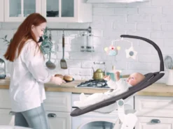 Babygo Homey Set Grey/Nature Babyschommel En Kinderstoel 19021 -Beste Babyproducten babygo homey swing babyschommel 4 1 1 1