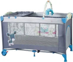 Babygo Sleepwell Blue Campingbed Met Bodemverhoger 4404