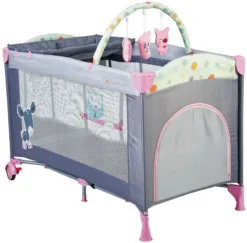 Babygo Sleepwell Pink Campingbed Met Bodemverhoger 4403 -Beste Babyproducten babygo sleepwell pink campingbed met bodemverhoger 1