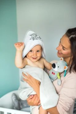 Baby Ono Bamboo Grijs Vosjes 76x76 Cm Badcape 345/03 -Beste Babyproducten bamboo 2