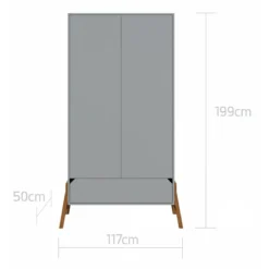 Bellamy Lotta Grey Babykamer: Ledikant/Juniorbed, Commode En 2-Deurskast 26 Bellamy Lotta Grey Babykamer: Ledikant/Juniorbed, Commode En 2-Deurskast -Beste Babyproducten bellamy lotta grey 2 deurskast loszsz2d 3 1
