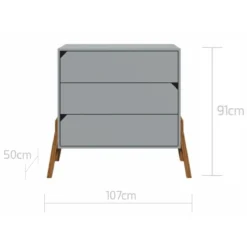 Bellamy Lotta Grey Babykamer: Ledikant/Juniorbed En Commode -Beste Babyproducten bellamy lotta grey commode loszkomo 4 1