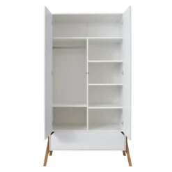 Bellamy Lotta Snow Babykamer: Ledikant/Juniorbed, Commode En 2-Deurskast -Beste Babyproducten bellamy lotta snow 2 deurskast lobisz2d 2 1