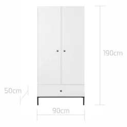 Bellamy Lumi White 2-Deurskast LUBISZ2D -Beste Babyproducten bellamy lumi white 2 deurskast lubisz2d 4