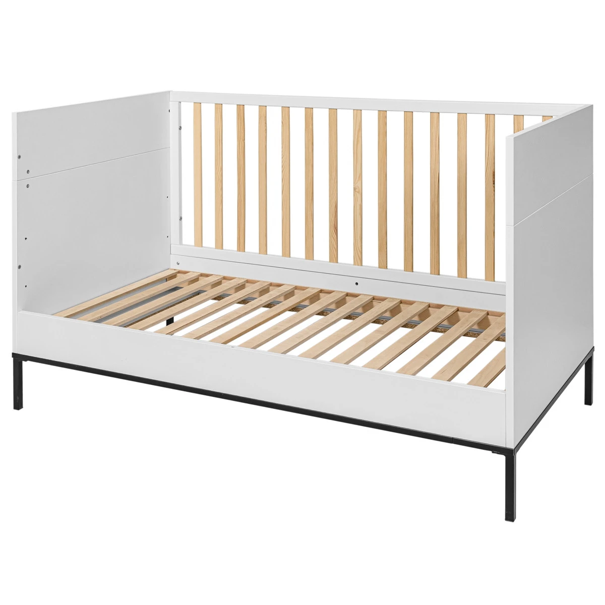 Bellamy Lumi White Babykamer: Ledikant/Juniorbed, Commode En 2-Deurskast 4 Bellamy Lumi White Babykamer: Ledikant/Juniorbed, Commode En 2-Deurskast - Afbeelding 4
