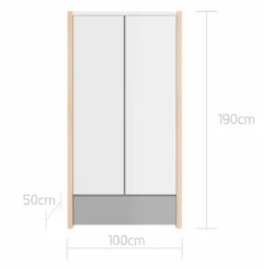 Bellamy Pinette Babykamer: Ledikant/Juniorbed, Commode En 2-Deurskast -Beste Babyproducten bellamy pinette 2 deurskast pibssz2d 4 1