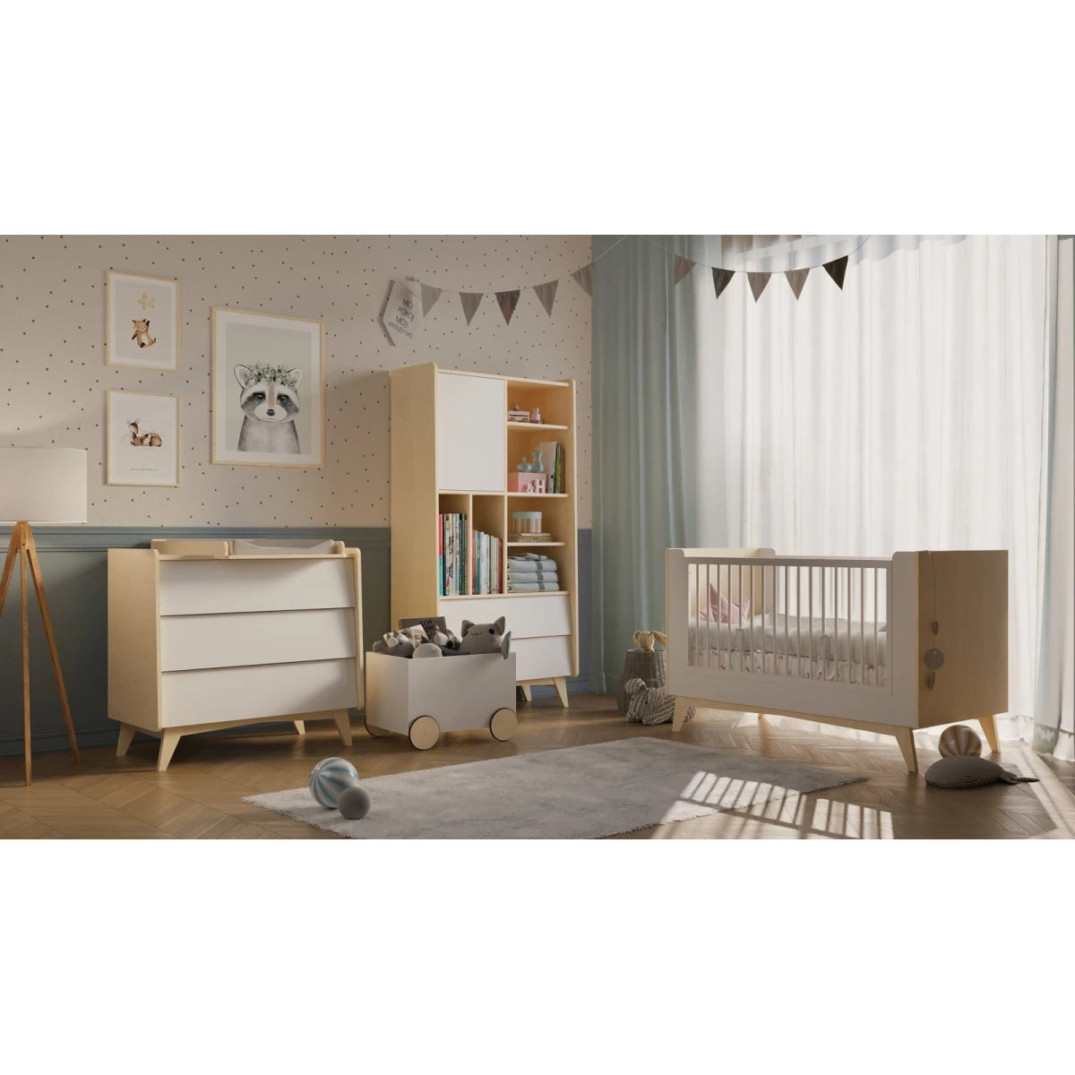 Bellamy So Sixty Babykamer: Ledikant/Juniorbed En Commode 1 Bellamy So Sixty Babykamer: Ledikant/Juniorbed En Commode
