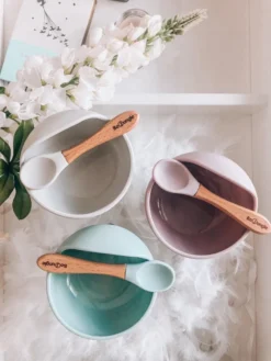 Bo Jungle B-Suction Bowl Blauw Kommetje Met Lepel B500610 -Beste Babyproducten bo jungle b suction bowl 13 1