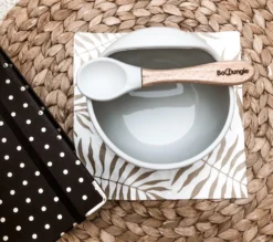 Bo Jungle B-Suction Bowl Grijs Kommetje Met Lepel B500600 -Beste Babyproducten bo jungle b suction bowl grijs kommetje met lepel b500600 10
