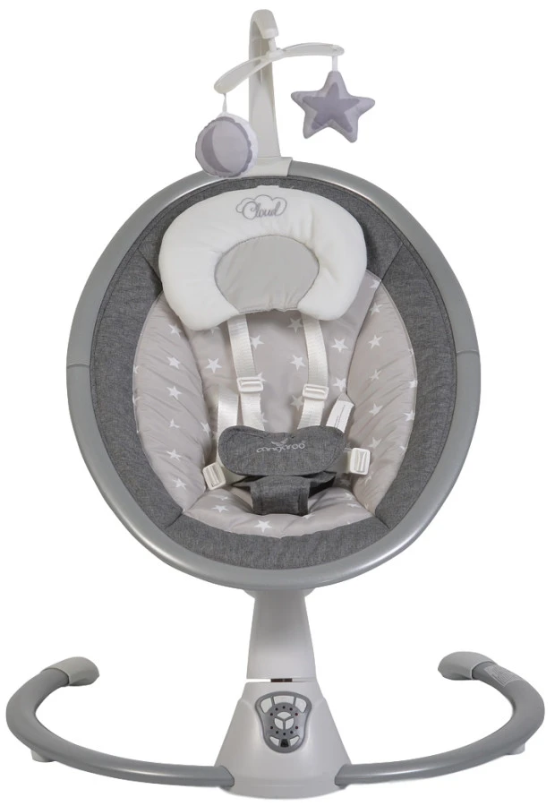 Cangaroo Cloud Grey Stars Swing Elektrische Babyschommel 48123 1 Cangaroo Cloud Grey Stars Swing Elektrische Babyschommel 48123