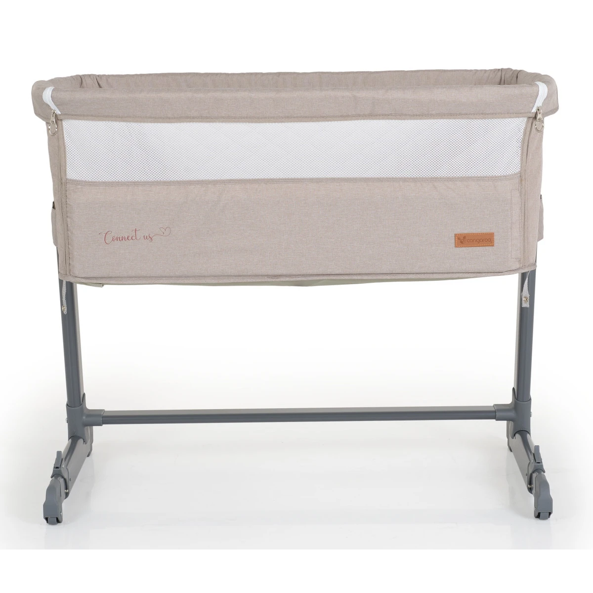 Cangaroo Connect Us Beige Wieg Aan Bed 2 Cangaroo Connect Us Beige Wieg Aan Bed - Afbeelding 2