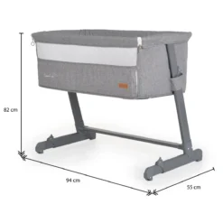 Cangaroo Connect Us Grey Wieg Aan Bed -Beste Babyproducten cangaroo connect us grey wieg aan bed 11