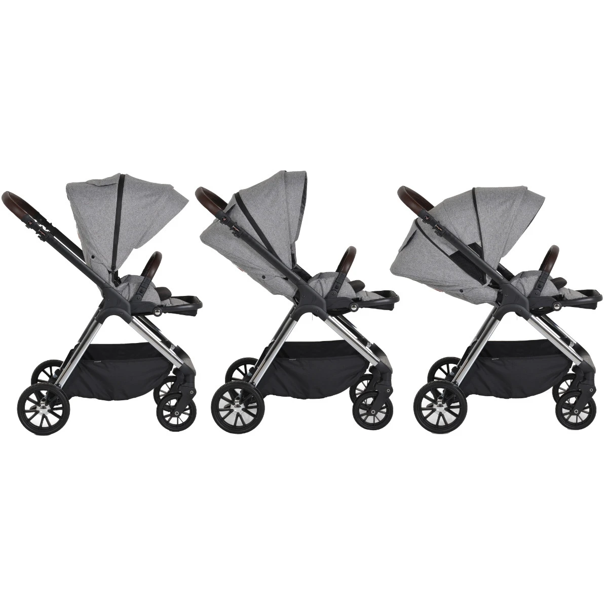 Cangaroo Empire Light Grey 3-in-1 Kinderwagen Incl. Autostoel 12 Cangaroo Empire Light Grey 3-in-1 Kinderwagen Incl. Autostoel - Afbeelding 12