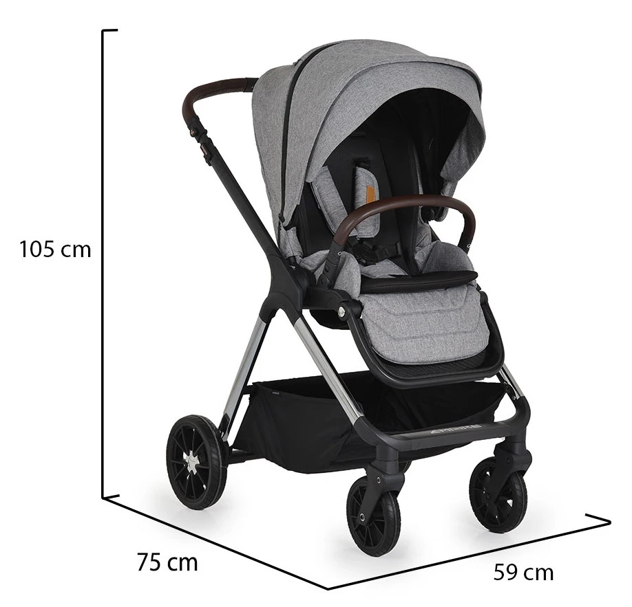 Cangaroo Empire Light Grey 3-in-1 Kinderwagen Incl. Autostoel 20 Cangaroo Empire Light Grey 3-in-1 Kinderwagen Incl. Autostoel - Afbeelding 20