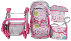 Cangaroo Pink Rose Poppen Kinderwagen 9651B -Beste Babyproducten cangaroo pink rose poppen kinderwagen 9651b 11