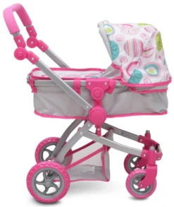 Cangaroo Pink Rose Poppen Kinderwagen 9651B -Beste Babyproducten cangaroo pink rose poppen kinderwagen 9651b 3