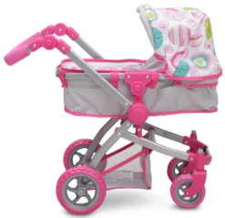 Cangaroo Pink Rose Poppen Kinderwagen 9651B -Beste Babyproducten cangaroo pink rose poppen kinderwagen 9651b 4