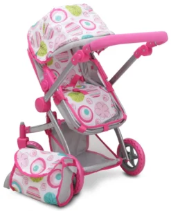 Cangaroo Pink Rose Poppen Kinderwagen 9651B -Beste Babyproducten cangaroo pink rose poppen kinderwagen 9651b 6