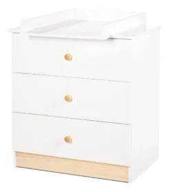 Babykamer Milly: Ledikant & Commode -Beste Babyproducten commode milly wit 1 1