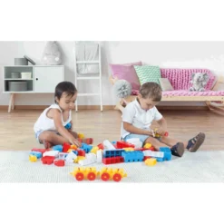 Dolu 50 Stuks Gekleurde Blokken Met Trein 5031 6 Dolu 50 Stuks Gekleurde Blokken Met Trein 5031 -Beste Babyproducten dolu 50 stuks gekleurde blokken met trein 5031 3