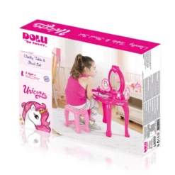 Dolu Unicorn Opmaaktafel Met Krukje 2561 -Beste Babyproducten dolu unicorn opmaaktafel met krukje 2561 5