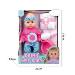 Eco Toys 33cm Pop Blauw/Roze Outfit Met Accessoires HC531515 -Beste Babyproducten eco toys 33cm pop blauwroze outfit met accessoires hc531515 .3