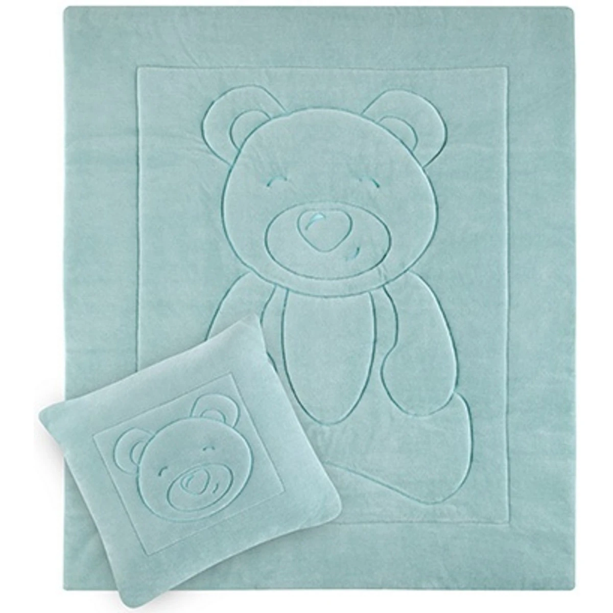 Babyjem Velvet Groen Dekentje Met Kussen 664 2 Babyjem Velvet Groen Dekentje Met Kussen 664 - Afbeelding 2