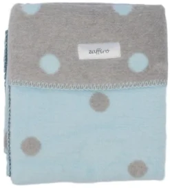 Zaffiro Grijs & Blauw Gestipt 100 X 150 Cm Ledikantdeken 15328 -Beste Babyproducten grijslichtblauwstippendeken 4