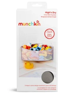 Munchkin High ’n Dry Bath Organizer Grey Badspeeltjes Houder 012511 -Beste Babyproducten hoekbadopberger 3 1920x1920
