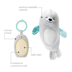 Infantino 3-in-1 Sounds & Lights Soothing Zeehond Nachtlampje BK-302032 -Beste Babyproducten infantino 3 in 1 sounds lights soothing zeehond nachtlampje bk 302032 2