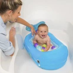 Infantino Whale Bubble Opblaasbaar Babybadje Bk-205016 -Beste Babyproducten infantino whale bubble opblaasbaar badje bk 205016 2