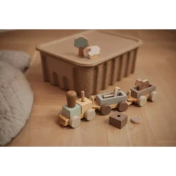 Jollein Farm Houten Speelgoed Trein 117-001-67021 -Beste Babyproducten jollein ss23 0970 speelgoedtrein