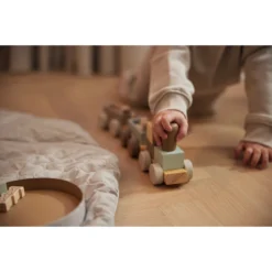 Jollein Farm Houten Speelgoed Trein 117-001-67021 -Beste Babyproducten jollein ss23 1132 houten speelgoedtrein