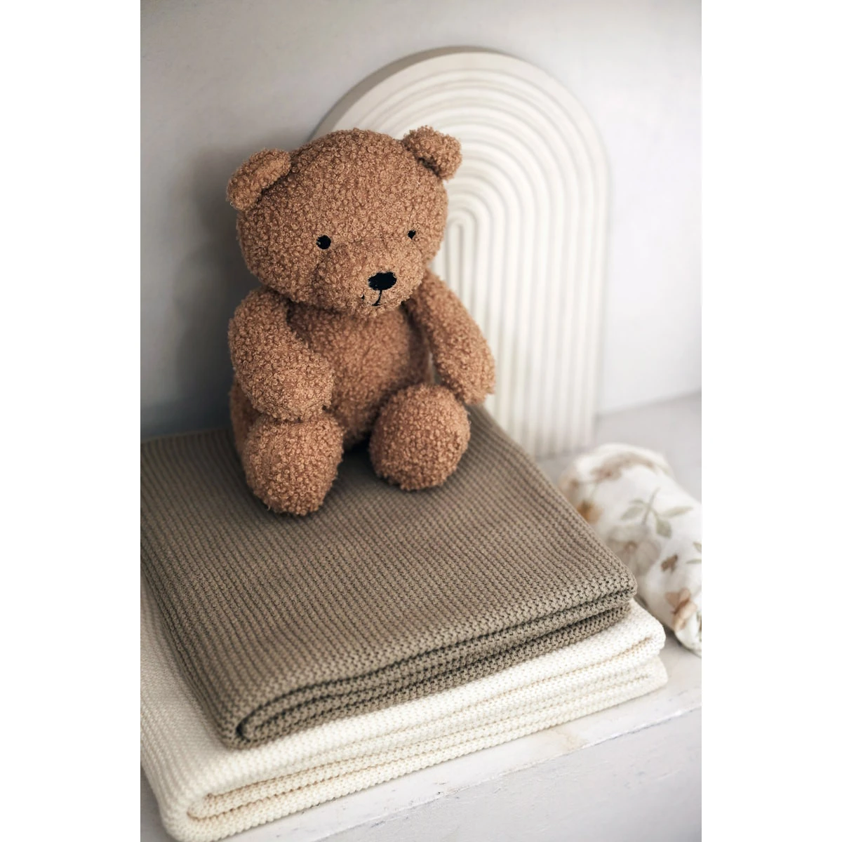 Jollein Basic Knit Olive Green 75 X 100 Cm Wiegdeken 516-511-67053 - Afbeelding 10