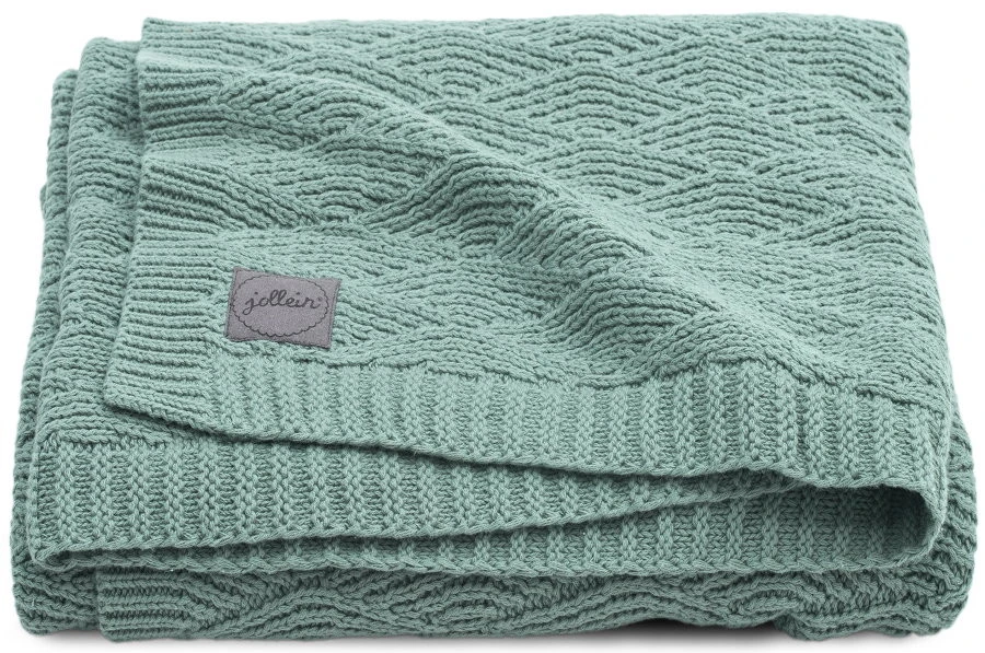 Jollein River Knit Ash Green 100x150 Cm Ledikantdeken 516-522-65285 1 Jollein River Knit Ash Green 100x150 Cm Ledikantdeken 516-522-65285