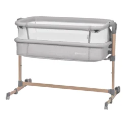 Kinderkraft Neste Air Grey-Wood Wieg Aan Bed KKLNEAIRGRY00W